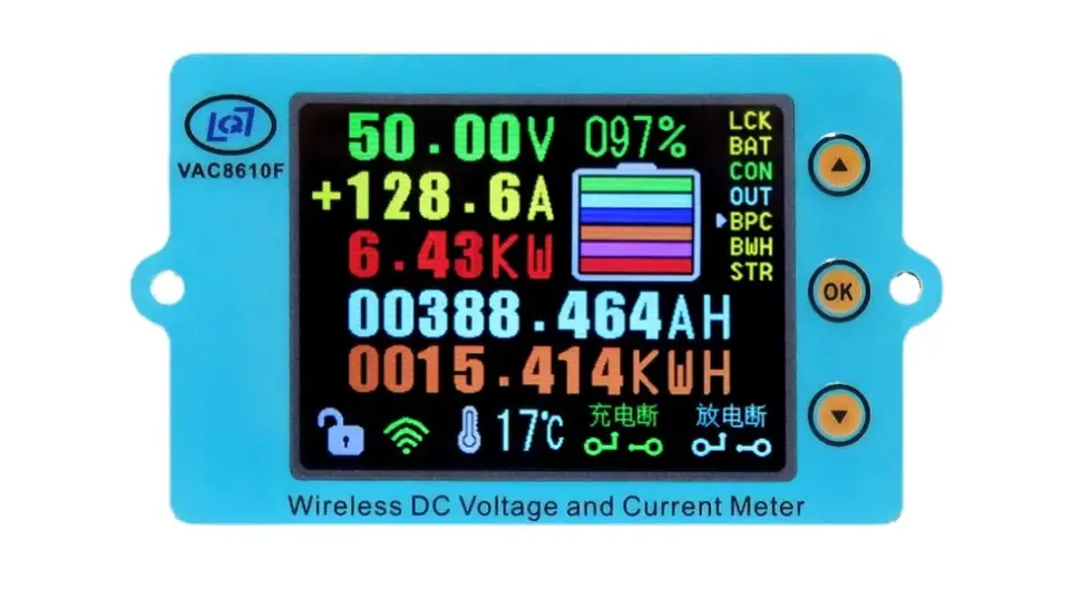 Zhengzhou Vac8610f Wireless Voltage Ampere Voltage Meter User Manual