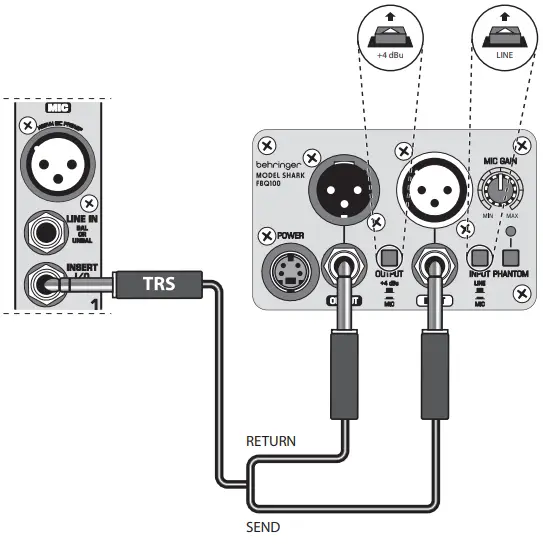 behringer FBQ100 Shark Automatic Feedback Destroyer - SHARK FBQ100 Hook-uc