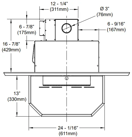 Gfi55-2 Fireplace Pellet Insert With Top Vent Adaptor