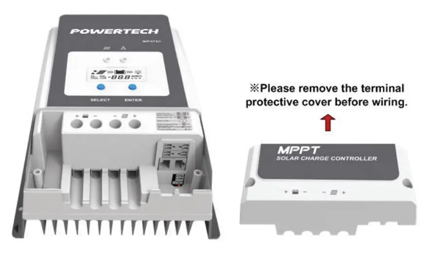 Remove the terminal protective cover