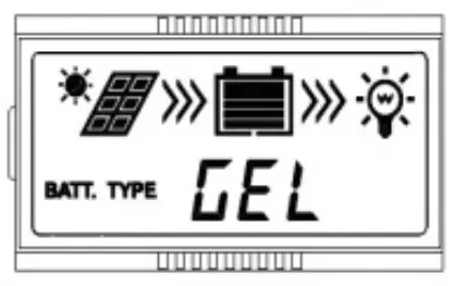 Setting the battery type via the LCD