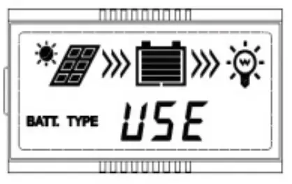 Setting the battery type via the LCD