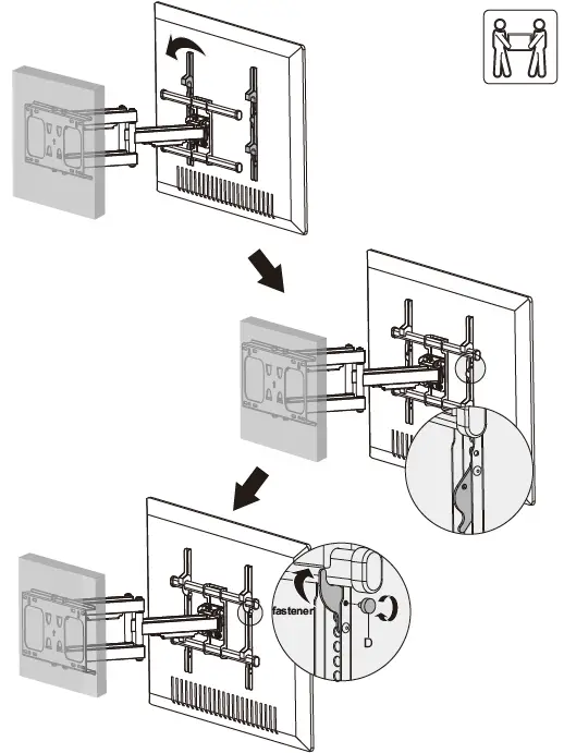 EZYmount VLM-5400 Full Motion LED LCD TV Wall Mount 12