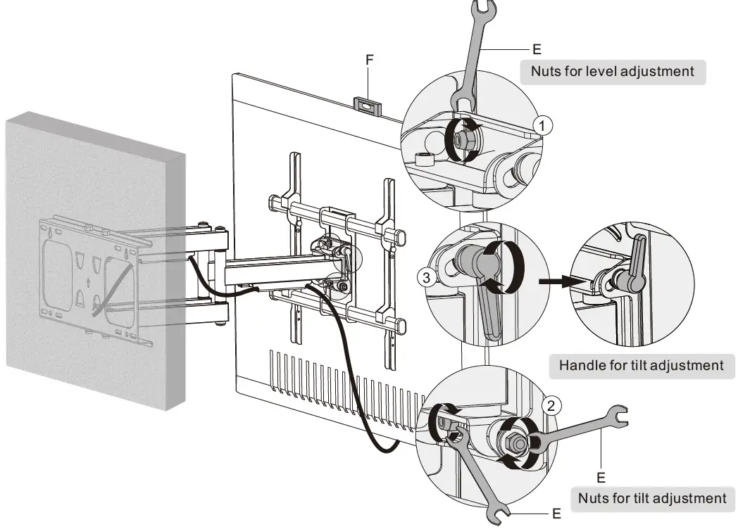EZYmount VLM-5400 Full Motion LED LCD TV Wall Mount 14