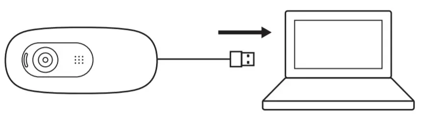 logitech C270 HD Video 720P Webcam Built-in-VIA USB-A