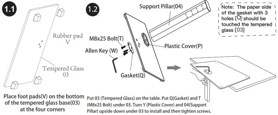 FORGING MOUNT Universal TV Stand HY4111 - Step 1