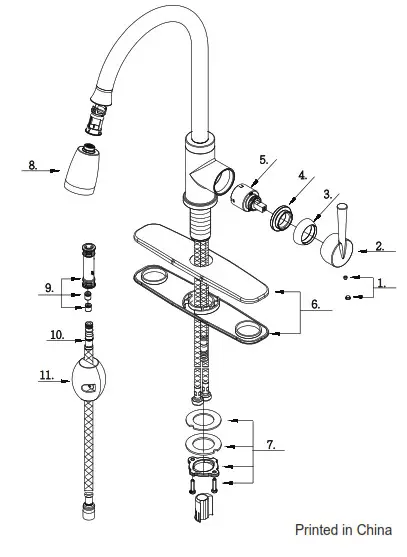 lowes FP4AF260CP Pull Down Kitchen Faucet-REPLACEMENT