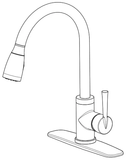 lowes FP4AF260CP Pull Down Kitchen Faucet