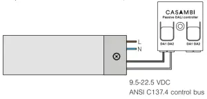 CASAMBI CBU DCS Bluetooth Controllable LED Driver Controller - Wiring diagram