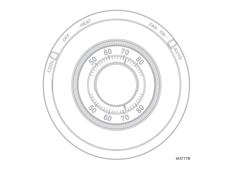 Honeywell Ct87n The Round Non Programmable Thermostat Owner's Manual