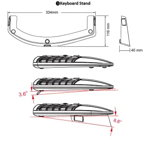 perixx PERIDUO 406A Wired Mini Ergonomic Split Keyboard-product1