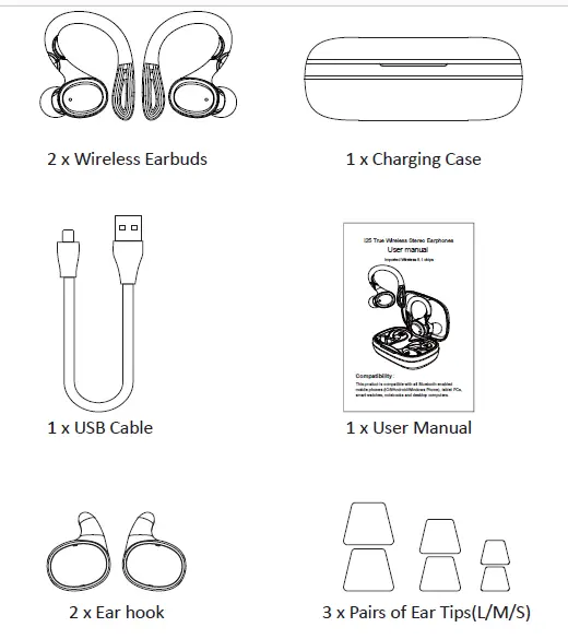 i25 True Wireless Stereo Earphones User Manual-1