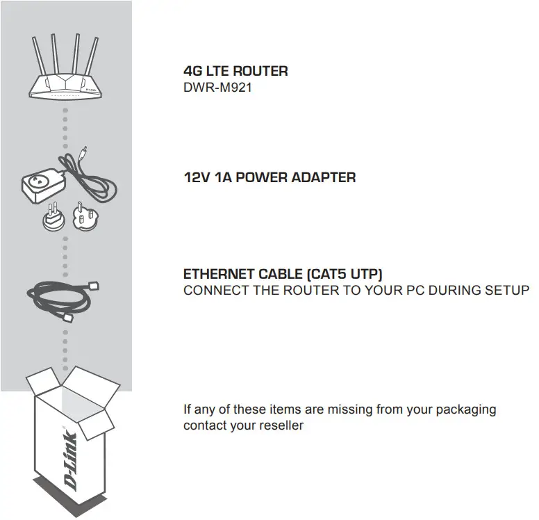 D-Link DWR-M921 4G N300 LTE Router - CONTENTS