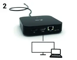 i-tec C31HDMIDPDOCKPD USB-C HDMI-monitor connected