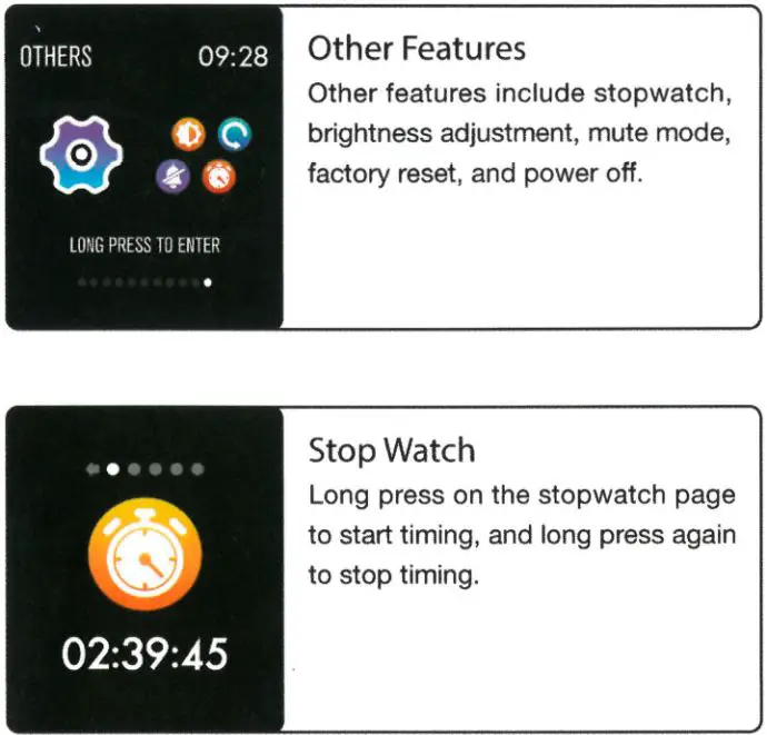 TeKKiWear AD0063 - G36 Smartwatch - Features