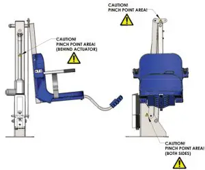 Aqua Creek F RNGR2 05 Ranger 2 Pool Lift - Pinch Point Locations