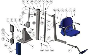 Aqua Creek F RNGR2 05 Ranger 2 Pool Lift - Ranger 2 Parts List