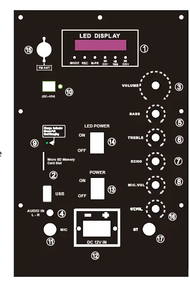 PYLE PHPWA8TB Wireless BT Portable PA Speaker 4