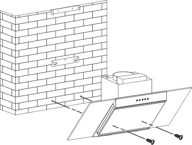 electriQ Angled Glass and Steel Designer Chimney Cooker Hood fig-10