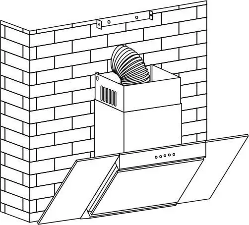 electriQ Angled Glass and Steel Designer Chimney Cooker Hood fig-13