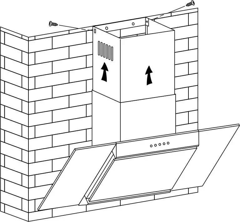electriQ Angled Glass and Steel Designer Chimney Cooker Hood fig-14