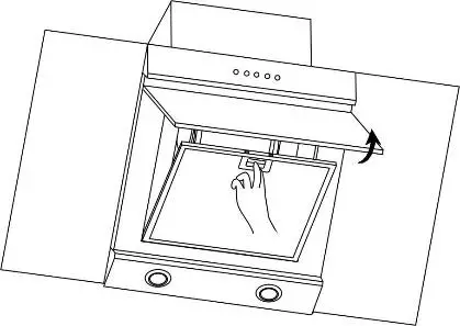 electriQ Angled Glass and Steel Designer Chimney Cooker Hood fig-17