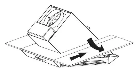 electriQ Angled Glass and Steel Designer Chimney Cooker Hood fig-5