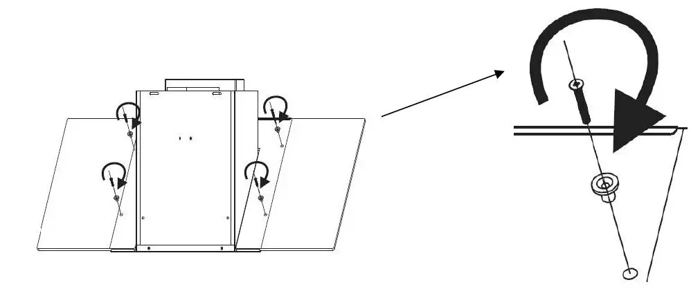 electriQ Angled Glass and Steel Designer Chimney Cooker Hood fig-6