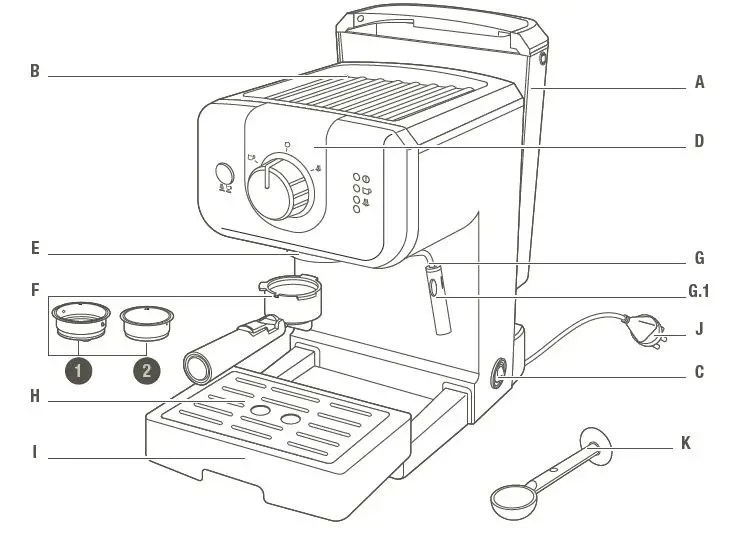 KRUPS  8010000314  Pump Espresso And Cappuccino Coffee Maker fig-1