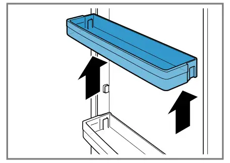 BOSCH KIN85 Fridge- Removing door rack