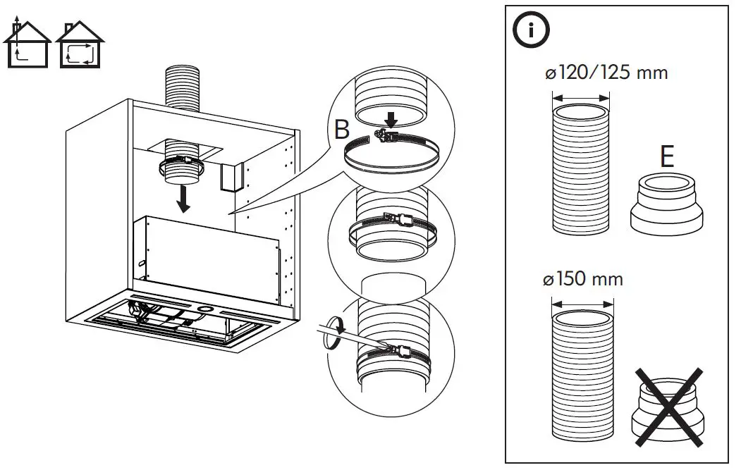 IKEA UNDERVERK Built-In Extractor Hood Instruction 6