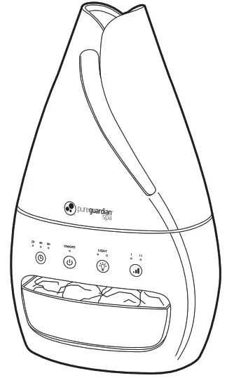 guardian technologies H1117 Salt Lamp and Humidifier with Aromatherapy Tray
