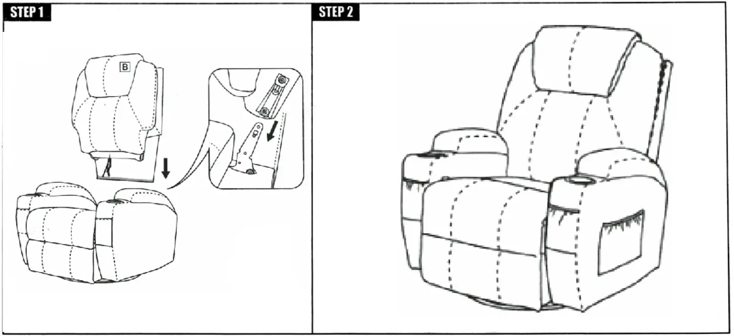 HOMEDEPOT S 6005BK Leather 8 Point Massage Chair -fig1