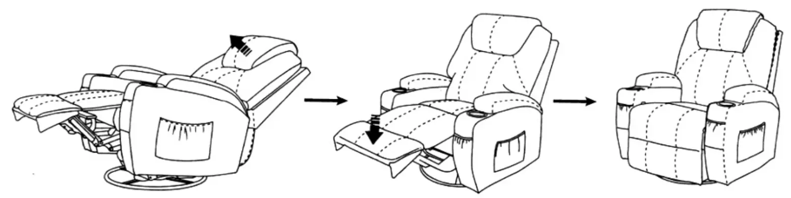 HOMEDEPOT S 6005BK Leather 8 Point Massage Chair -fig4