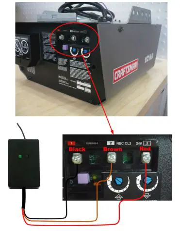 Topens Universal External Receiver - Connect the external receiver to CRAFTSMAN garage door opener