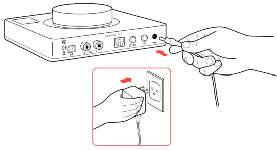 JDS Labs ELEMENT III Headphone Amplifier amp USB DAC - AC power adapter