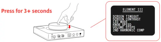 JDS Labs ELEMENT III Headphone Amplifier amp USB DAC - Settings