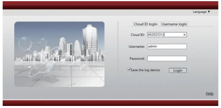 Input Cloud ID, Username and Password