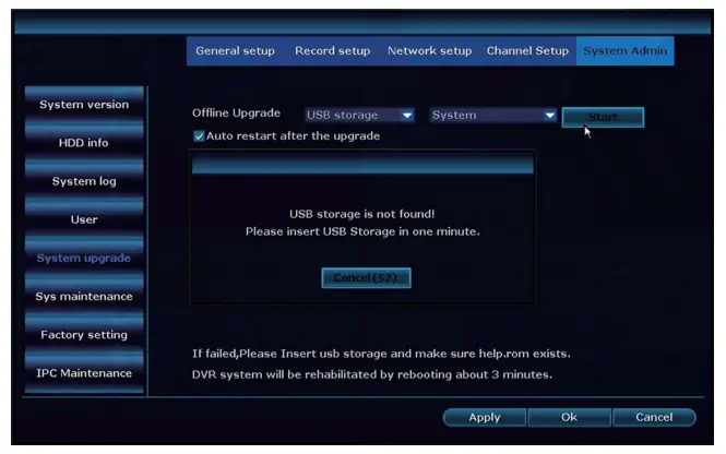 Restart the NVR after the upgrade is finished