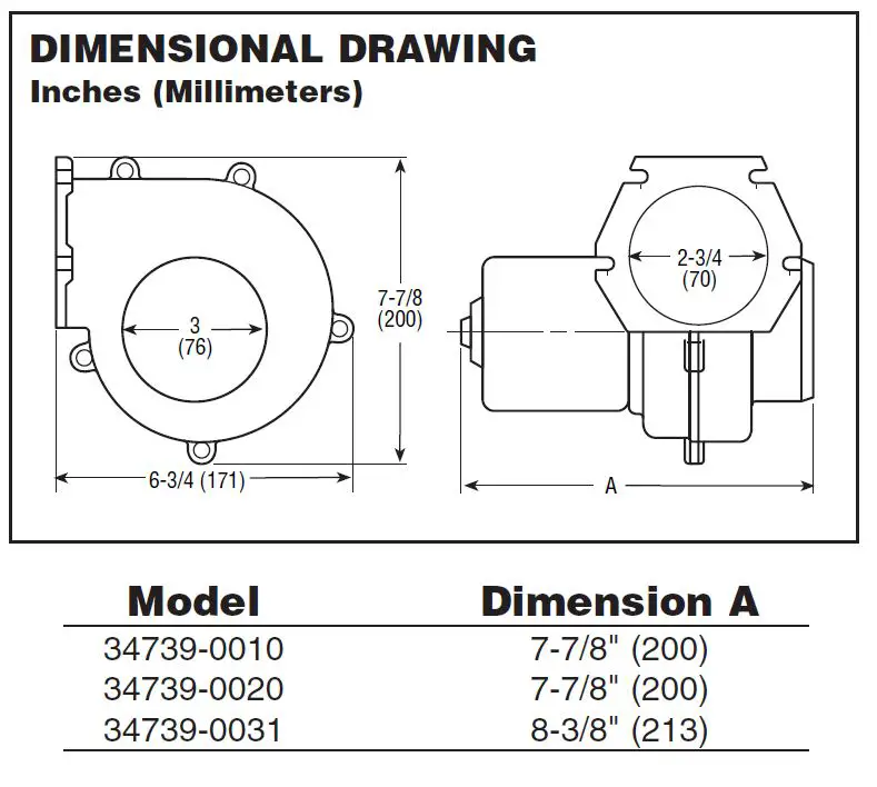 JABSCO 34739-Series -Flange- Mount- 3 -Inch- Blower -6