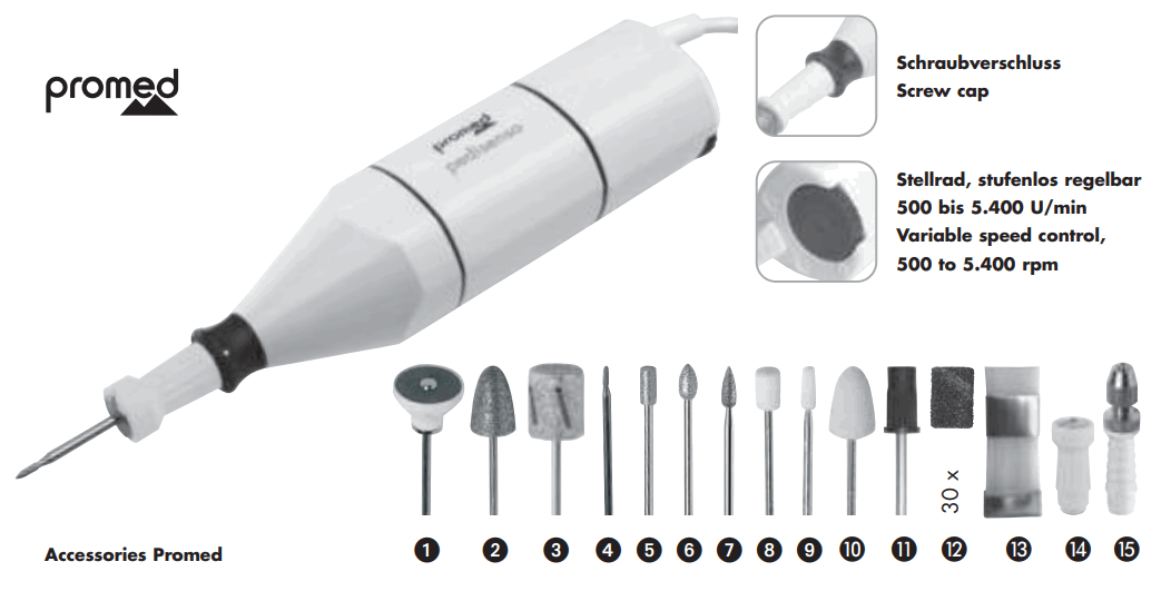 promed 133110 Pedisenso Duo Electric Nail Drill - fig