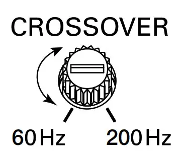 JBL Stage 800BA Subwoofer - Adjust the crossover control