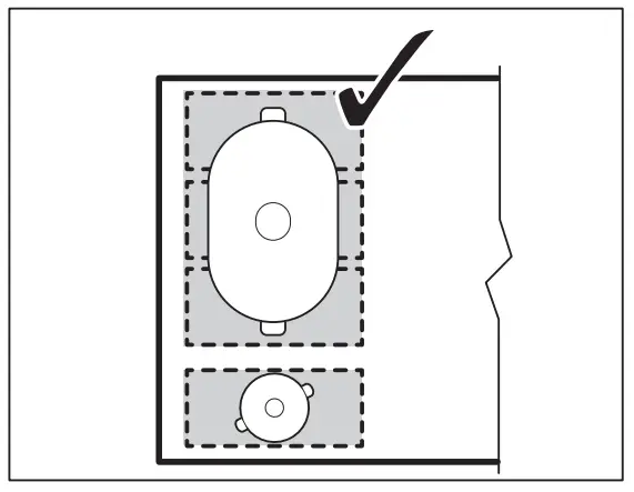 Correct cookware position