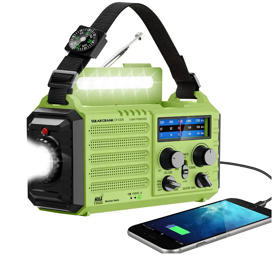 NOAA-Weather-Radio-Emergency-Hand-Crank-Radio-with-Solar-Charger-Portable-Battery