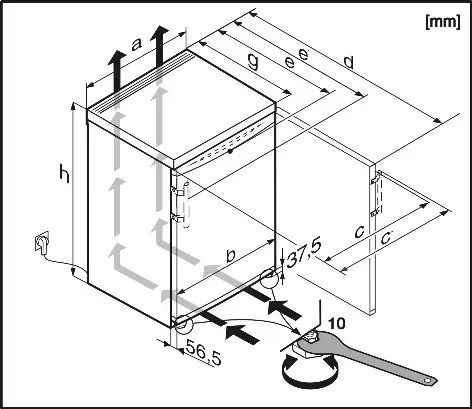 LIEBHERR Countertop Fridge dimensions