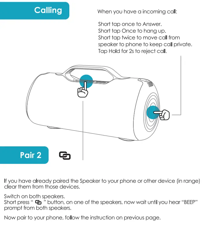 BOOMPODS PHYTHM60 Bluetooth Speaker - calling