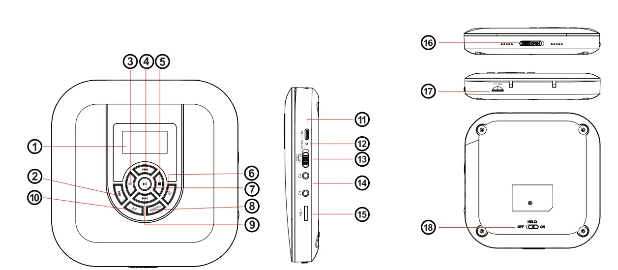 YUANJ-MD-602-Portable-CD-Player-2