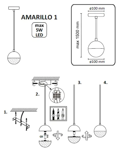 AMARILLO-MAX 3X5W-LED-Pole-chandelier-01