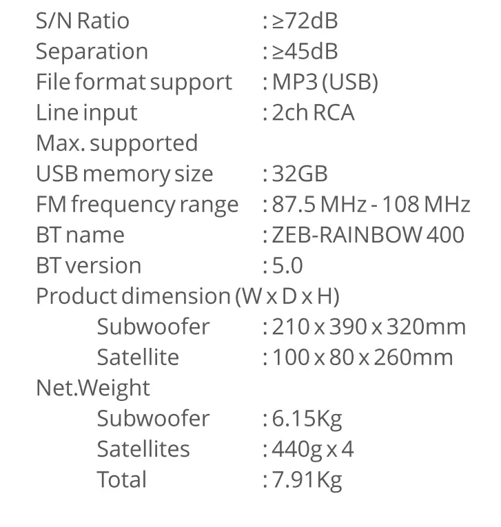 ZEBRONICS ZEB-RAINBOW 400 4.1 Multimedia Speaker 5