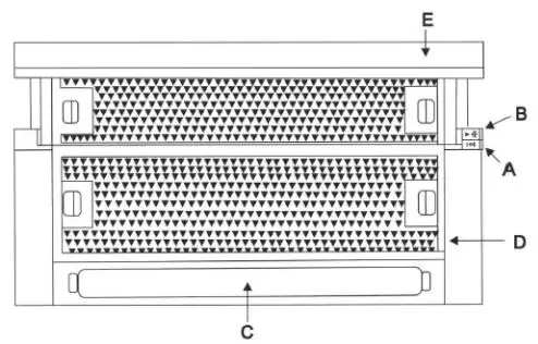 kleenmaid RHSO91 90cm Slide out Rangehood - Description of Parts